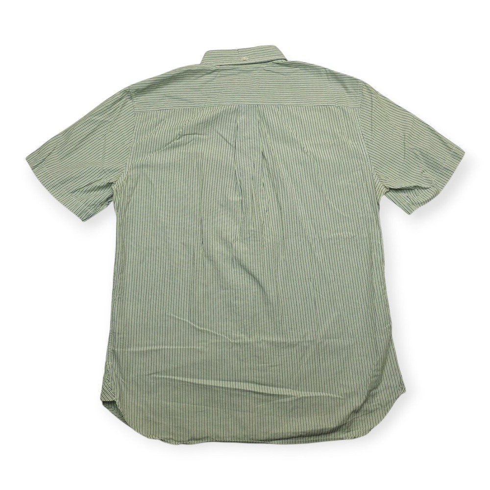 Brooks Brothers Red Fleece Mens Green Striped Short Sleeve Button Down Shirt L - Picture 8 of 8